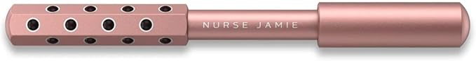 Nurse Jamie UpLift Facial Massaging Beauty Roller – Rose Gold - Facial Massager with 24 Stones for Sculpting, Firming & Reducing Puffiness