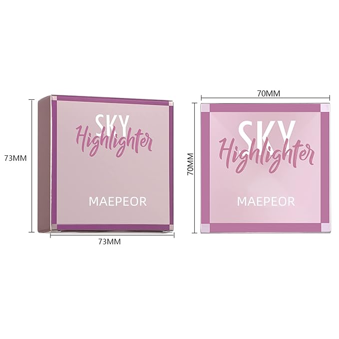 MAEPEOR Face Highlighter Palette 8 Colors Smooth Shimmer Pearl White)