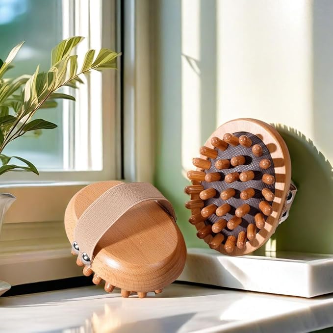 Wooden Massage Comb, Body Scalp, Gua sha Massage Tool- Natural Wooden Comb for Relaxation and Hair Health Massage Brush for Circulation and Stress Relief, Trigger Point Massage Tool.