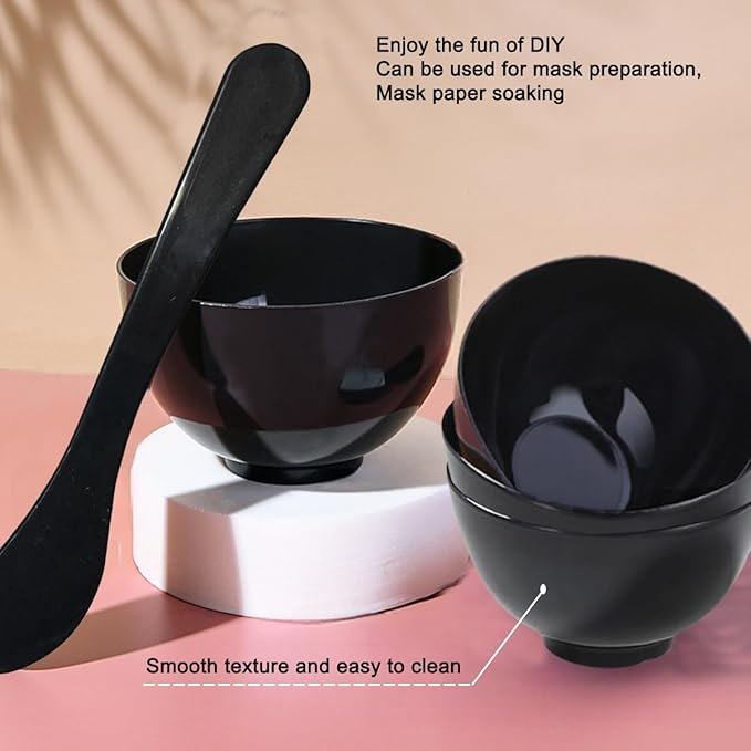 10 Pack Plastic Facial Mask Mixing Bowl, Mud Mask Mixing Bowl DIY Skin Care Mixing Tool Kit with Spatula - Cosmetic Beauty Tool for Home Salon
