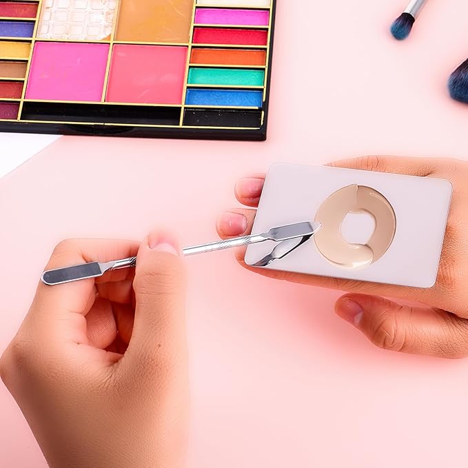 Makeup Mixing Palette with Handle Stainless Steel Makeup