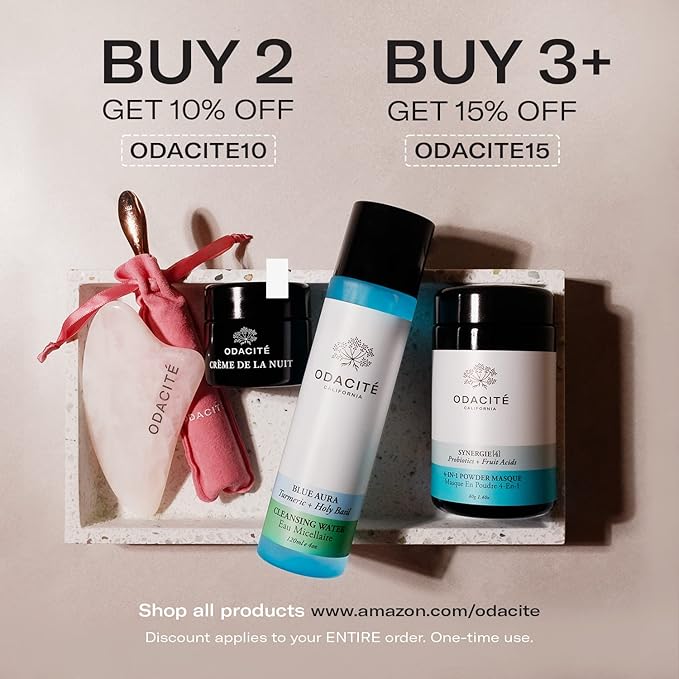 ODACITE Odacité Gua Sha for Face Crystal Contour – Blue Sodalite Facial Massager - Scraping Massage Tool Lifts & Revitalizes Skin - Reduce Puffiness, Wrinkles and Dark Under-Eye Circles