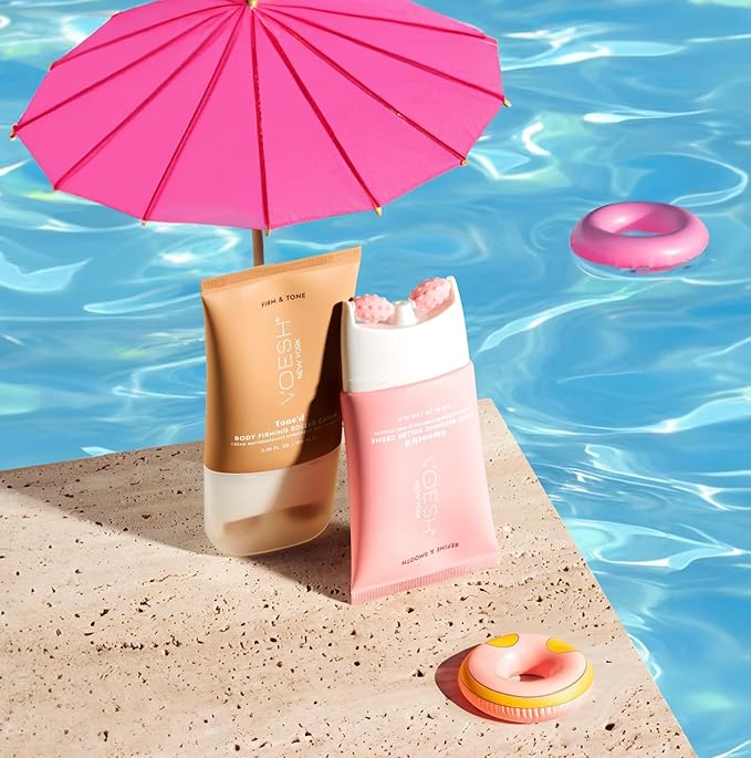 VOESH Roller Creme, Vegan Beauty, Body Cream, Lymphatic Massage, Toning Cream, Skin Hydrating, Body Lotion (Tone'd)