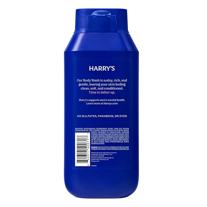 Harry's Men's Body Wash - Fig - (3 Pack) 18 fl oz - Shower Gel for Men - No Parabens, Sulfates, or Dyes