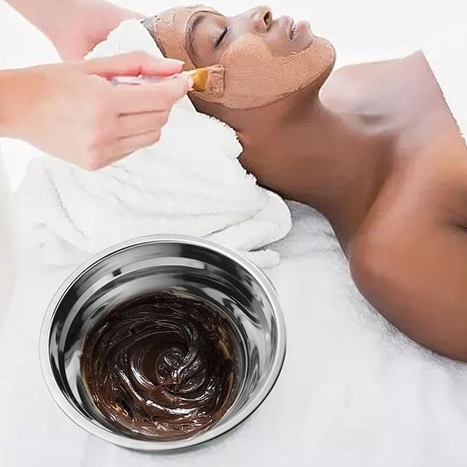 10 PCS DIY Face Mask Mixing Bowl, 6.18'' Stainless Steel Reusable Smooth Mask Stirring Containers for Lady Women Home Skincare, Beauty Treatments, Professional Beauty Salon Use, Easy to Clean