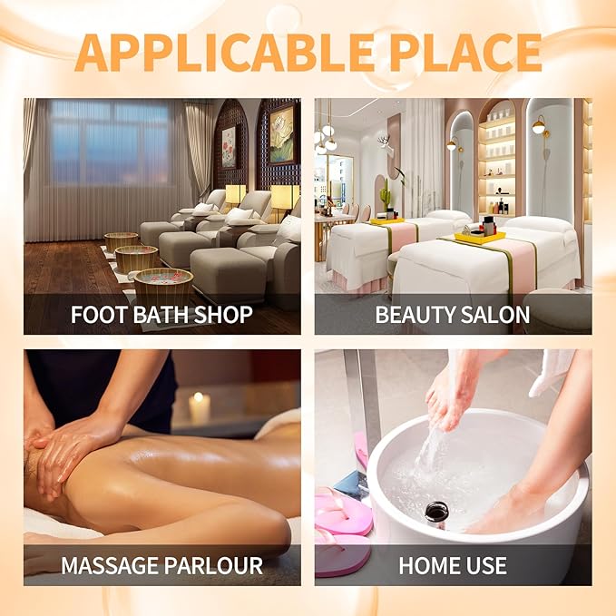 Pedicure Kit Foot Soak Set: Bubble Salt, Sugar Scrub, Massage Mask, Massage Lotion in a Box, 4 Step Foot Spa Kit for Dry Feet,Tired Feet(3 Set Tropical Fruit)