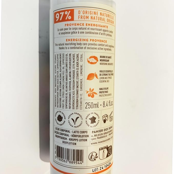 Panier des Sens โ Provence Hand & Body Lotion for Dry Skin - Hydrating Body Cream for Women - Nourishing Fluid Body Moisturizer Shea Butter & Olive Oil - 97% Natural Ingredients Body Care - 8.45 Floz
