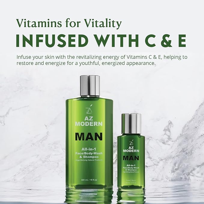 3-in-1 Face Wash, Body Wash & Shampoo 10.14 + 2 FL OZ - To Wash Away Sweat, Dirt & Excess Skin Oils - Odor Cleansing Aloe Vera & Jojoba Oil Formula - For All Skin Types