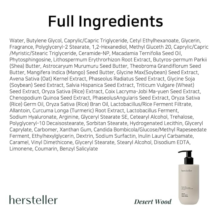 Hersteller Nearby Desert Wood Vegan Body Lotion 10.1 fl oz - Zero-Irritation Eco-Ceramide Formula with 100% Recyclable Packaging, Non-Sticky Moisturizing