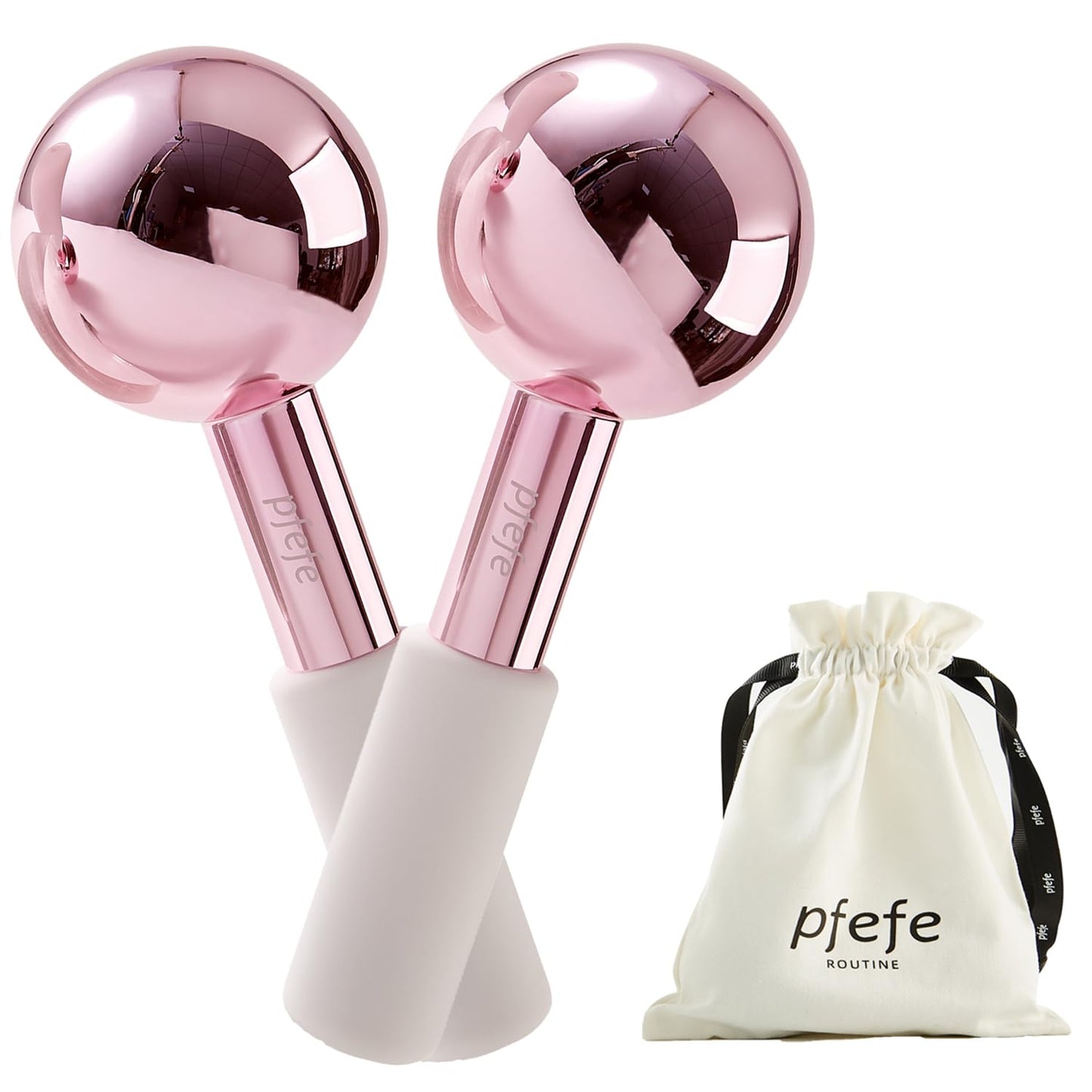 Ice Globes for Face & Eyes, Unbreakable Stainless Steel Cryo Sticks for Beauty Routines, Facials Cold Roller Cooling Globes for Puffiness, Wrinkles, Dark Circles, Headaches