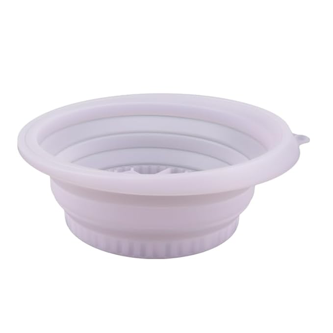 Foldable Silicone Facial Ice Bath Bowl, Ice Face Bowl with Built-in Ice Tray - for Cold Immersion Therapy, Skin Tightening and Acne Relief - Portable Cold Therapy Tool for Home and Travel (Purple)