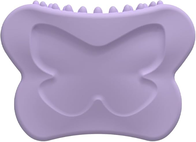 Silicone Facial Body Brush - Lymphatic Drainage Massager for Face, Neck Lifting, Gua Sha Beauty Tool to Shape & Radiant Skin (Purple)