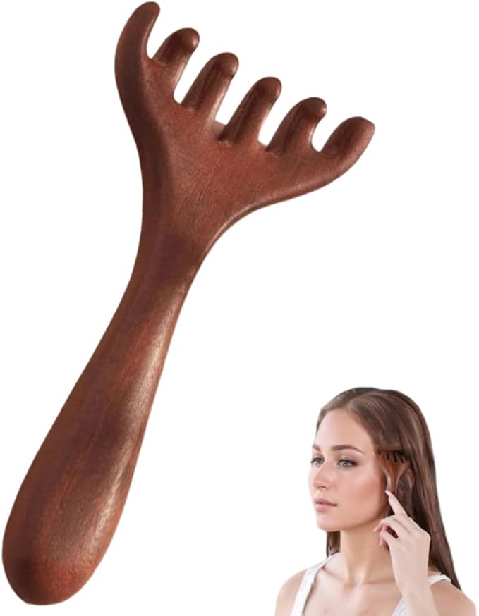 Six-Claw Meridian Massage Comb, 2025 Upgrade Manual Hair Scalp Massagers, Versatile Gua Sha Scraping Massage Tool Portable Meridians Massage Brush, Whole Body Relaxation Massage Comb (A)