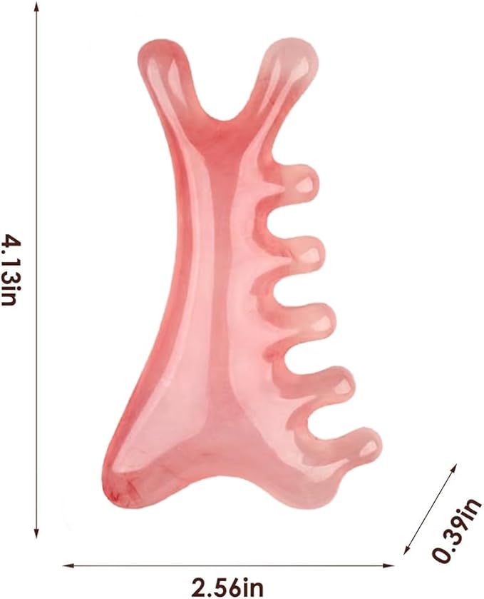 XQBX 4-in-1 Facial Gua Sha Tool – V-Lift Contour Sculptor for Defined Jawline & Cheekbones | Anti-Aging Face & Body Massager | Handcrafted Skincare Tool