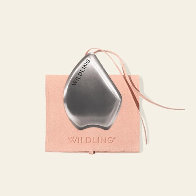 WILDLING Empress Platinum Gua Sha | Facial Gua Sha | Stainless Steel | Maximium Lifting + Sculpting + Contouring + Toning + De-Puffing