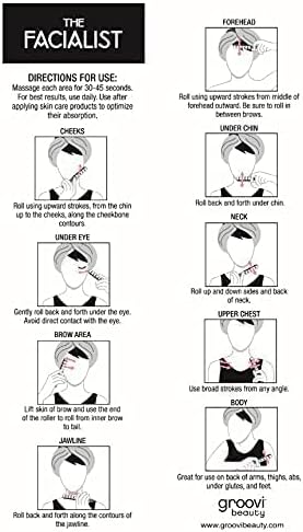 Face Roller Massaging Stones Uplift Skin, Promote Lymphatic draining, Reduces fine Lines & Wrinkles, de-Puffs The Skin & Reduces Facial Muscle Tension | No Batteries