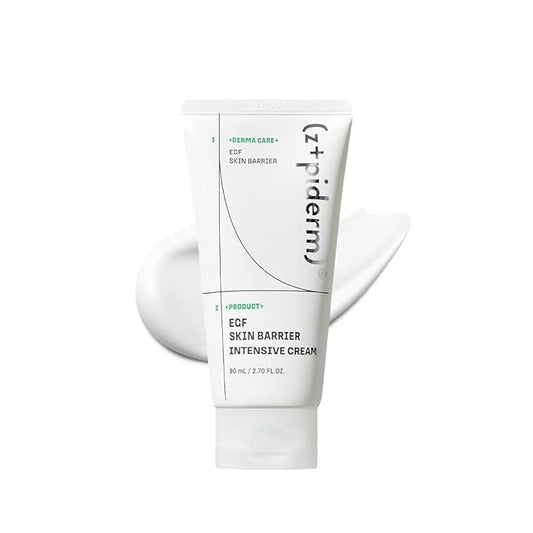 Zipiderm EGF Skin Barrier Intensive Cream, Barrier Repair Cream, Korean Hydrating Moisturizer for Sensitive, Damaged Skin, Redness & Dryness, Non-comedogenic tested, 2.70 fl oz