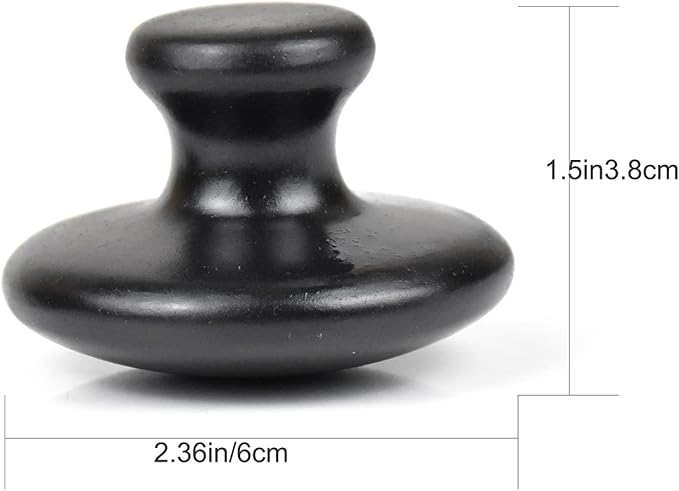 2 Pcs Mushroom Shaped Massage Stones Natural Bian Stone Hot Rock for Spa Massage