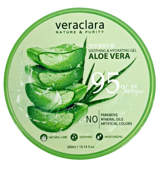 Veraclara]New Soothing Moisture Aloe Vera Gel 95 Percent(Purity) Korean Cosmetics (1)