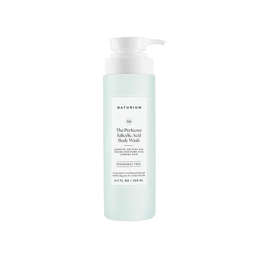 Naturium The Perfector Salicylic Acid Body Wash, Gentle & Smoothing Cleanser, 16.9 oz