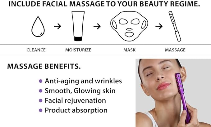 Nurse Jamie Uplift Facial Massaging Beauty Roller – Gift- Facial Massager with 24 Stones for Sculpting, Firming & Reducing Puffiness