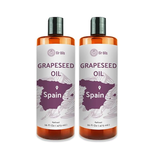 Grapeseed Oil - Pure Grapeseed oil for Skin - 100% Pure Carrier Oil for Hair, Face, and Skin - Direct from EIR Oils in the Beautiful Spanish Countryside (32 oz)