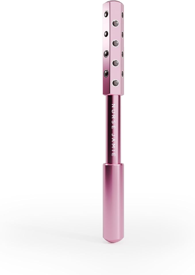 Nurse Jamie UpLift Facial Massaging Beauty Roller – Rose Gold - Facial Massager with 24 Stones for Sculpting, Firming & Reducing Puffiness