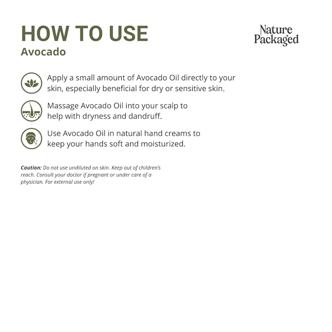 Avocado Oil - Direct from EIR Oils Farm in Spain - 100% Pure Carrier Oil for Hair, Face, and Skin - Hand-Picked, Cold-Pressed Carrier Oil - (8oz)