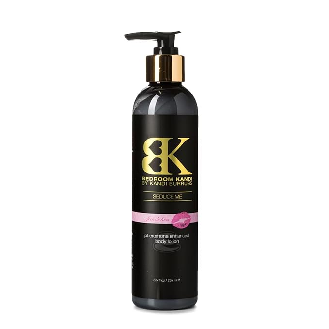 Bedroom Kandi Body Lotion | Pheromone Enhanced Moisturizing Body Lotion by Kandi Burruss | Nourishing Olive Oil, Coconut Oil, Shea Butter | French Kiss Scent | Unisex Scent Bath & Body Product 8.5 oz