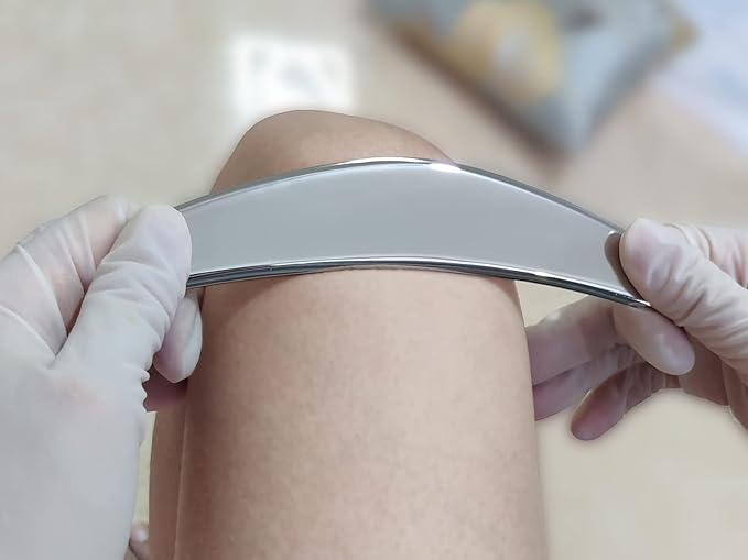 Stainless Steel Gua Sha Scraping Massage Tool Set - 6pcs IASTM Tool Set for Back, Neck, Arm, Leg, Shoulder & Whole Body Acupoints