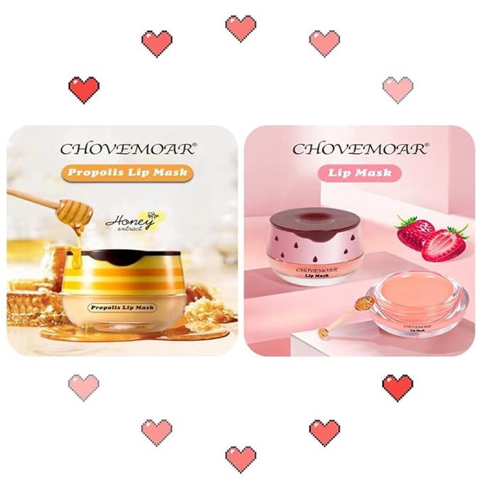 2PCS Honey Balm & Strawberry Lip Aging