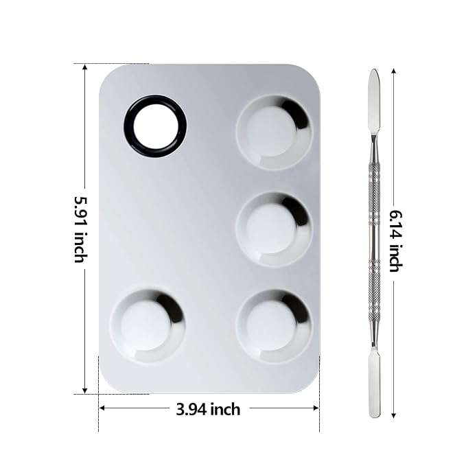 Makeup Mixing Palette, Upgrade Stainless Steel Metal Makeup