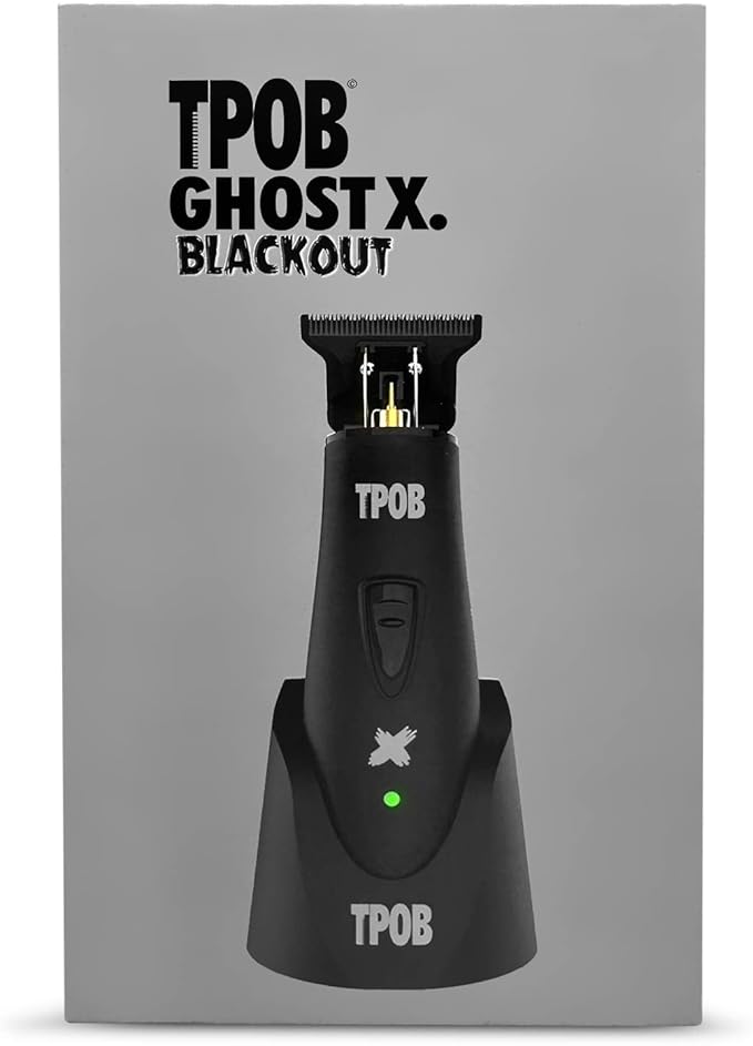 TPOB Ghost X Beard Trimmer Hair Clippers for Men, Professional Hair T-Blade Trimmer Cordless Rechargeable Edgers Clippers Electric Beard Shaver (Ghost X Blackout)