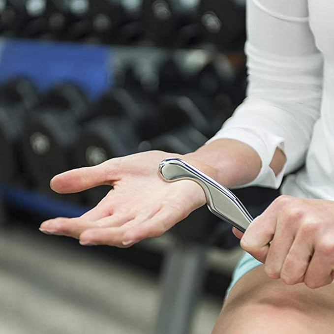 8pcs Stainless Steel Gua Sha Muscle Scraper Tool - IASTM Tool Set Great Soft Tissue Mobilization Tool- for Back, Neck, Arm, Leg, Shoulder and Whole Body Acupoints(Carry Bag)