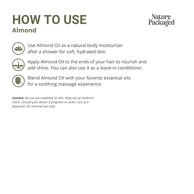 Sweet Almond Oil (16 oz) - for Skin and Hair - Carrier Oil for Essential Oils Mixing - From EIR Oils' Farm in Mallorca, Spain - 1 Pack