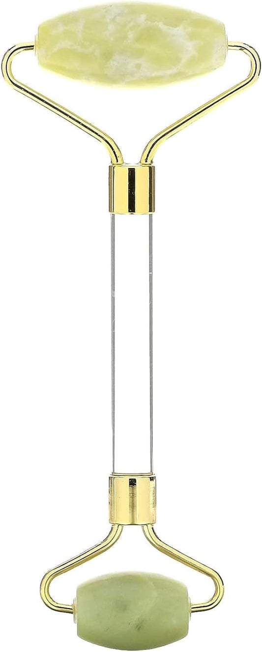 Jade Stone Face Roller - Facial Massager Tool for Radiant Skin, Authentic Xiuyan Jade Roller for Eyes