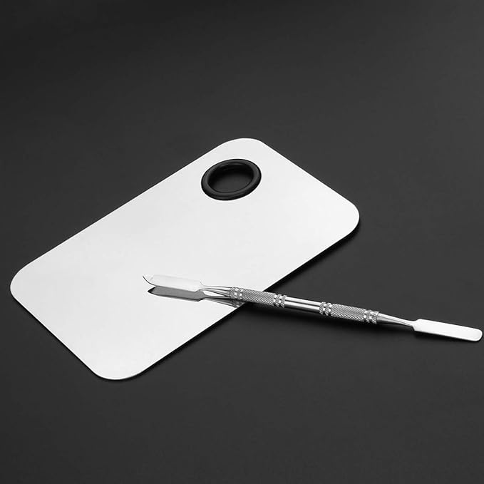 Makeup Palette, Stainless Steel Cosmetic Makeup Palette Professional