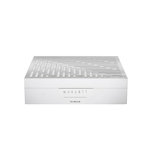 Makartt Nail Dust Collector - Dust Collector Nail Tech Quite SYMPHONEE Dust Extractor Vacuum for Acrylic & Gel Nails Plug-in Ultra Thin Portable with Reusable Filter White