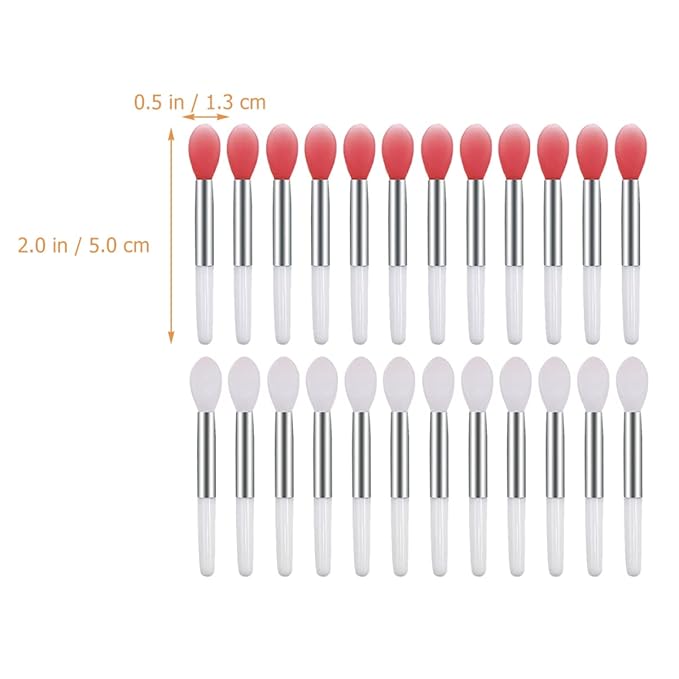 24pcs Silicone Lip Brush Lip Mask Applicator Makeup Brushes for Artists Beginners