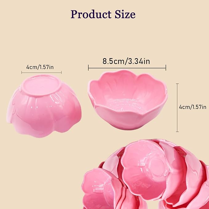 10 Pcs Essential Oil Bowl Set, 3.34 Inch Petal Mask Bowls Beauty Tool Skin Care Bowl Diy Face Mask MixingBowl for Home Salon, Pigment Preparation