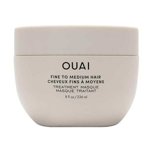 OUAI Fine to Medium Hair Treatment Masque - Hydrating Hair Mask to Help Repair Strands & Increase Shine - With Shea Butter, Keratin and Panthenol - Paraben, Phthalate & Sulfate Free (8 Fl Oz)