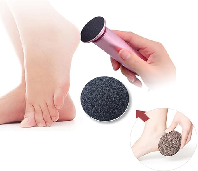 1 Box (60pcs) Replacement Sandpaper Pad Disks Discs (80 Grit&100 Grit) for Electric Foot File Callus Remover Machine