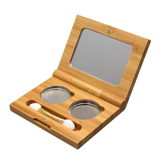 1 Piece Bamboo Empty Eye Shadow Case Box