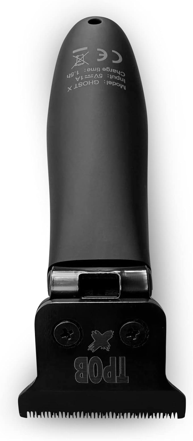 TPOB Ghost X Beard Trimmer Hair Clippers for Men, Professional Hair T-Blade Trimmer Cordless Rechargeable Edgers Clippers Electric Beard Shaver (Ghost X Blackout)