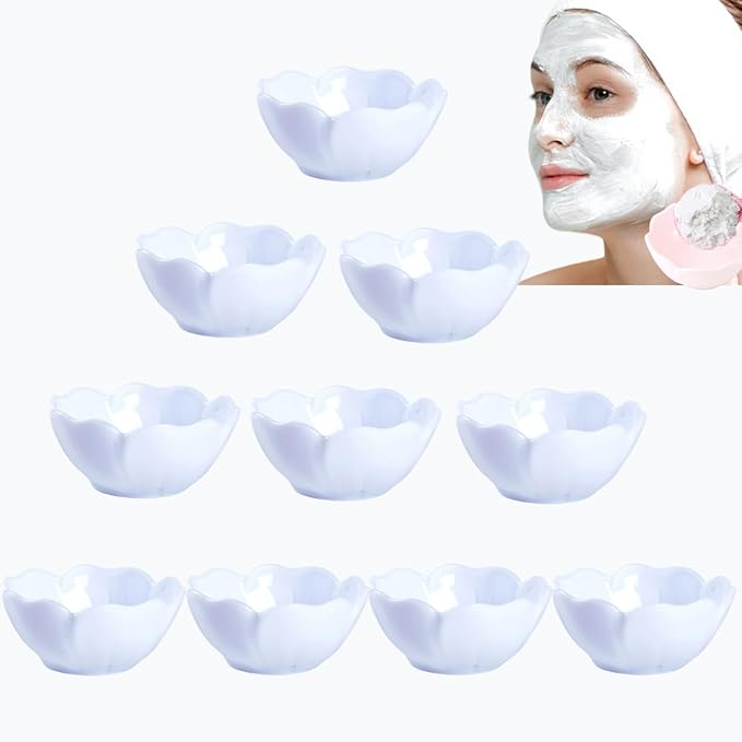 10 Pcs Essential Oil Bowl Set, 3.34 Inch Petal Mask Bowls Beauty Tool Skin Care Bowl Diy Face Mask MixingBowl for Home Salon, Pigment Preparation