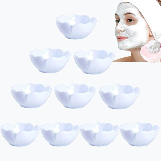 10 Pcs Essential Oil Bowl Set, 3.34 Inch Petal Mask Bowls Beauty Tool Skin Care Bowl Diy Face Mask MixingBowl for Home Salon, Pigment Preparation