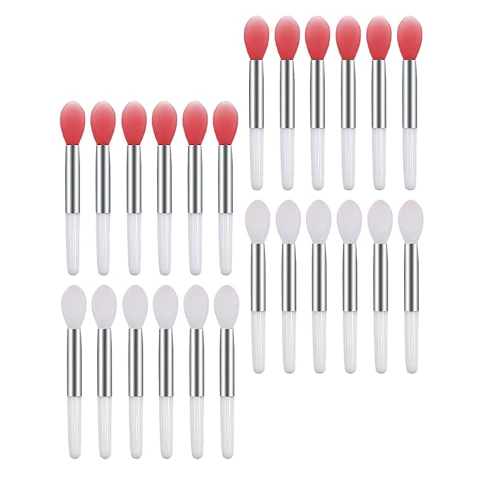 24pcs Lip Makeup Brush Silicone Lip Brush Mask Applicator Makeup Tools