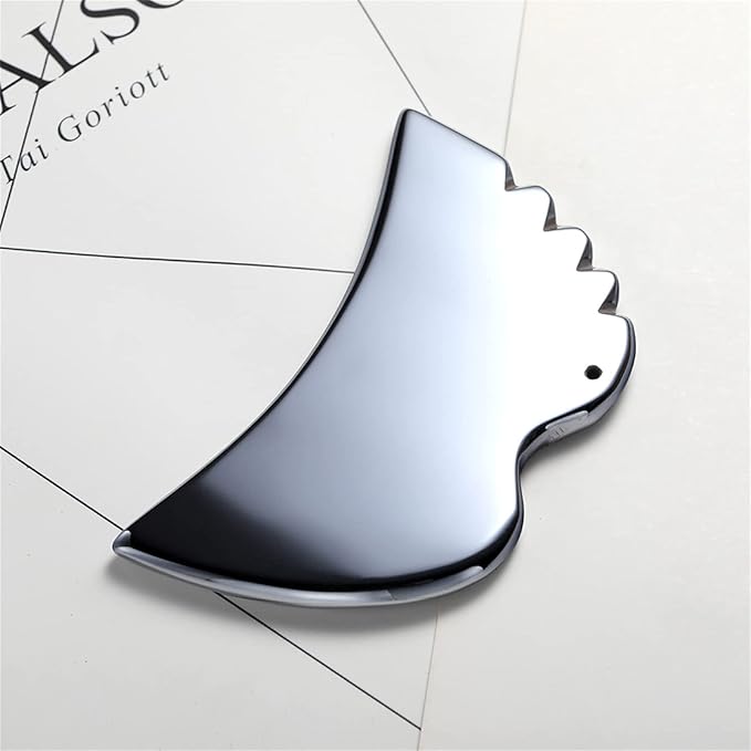 HOTACE Gua Sha Face Massage Beauty Tool Natural Terahertz Energy Stone Guasha Scraping Facial Massager for Spa Body Relaxing