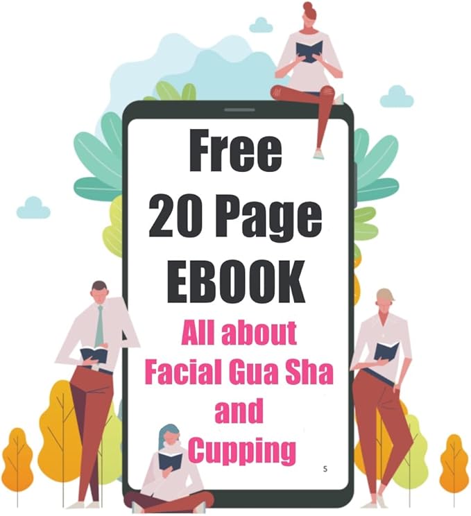 Gua Sha Facial Cupping Set for Face and Neck – Guasha Facial Tools Face Cupping Set for Anti Aging– Real Jade Gua Sha Stone & 2 Sizes Silicon Cups - Sculpting, Contour Jawline, Glowing Skin