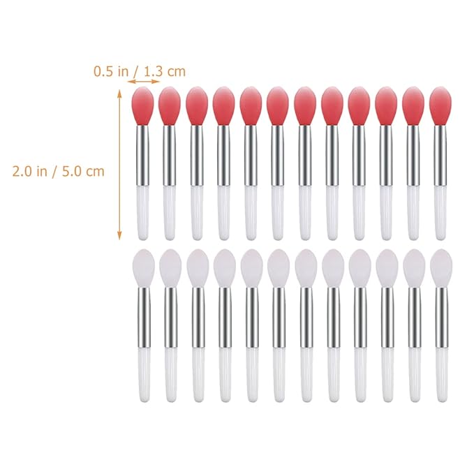 24pcs Lip Makeup Brush Silicone Lip Brush Mask Applicator Makeup Tools
